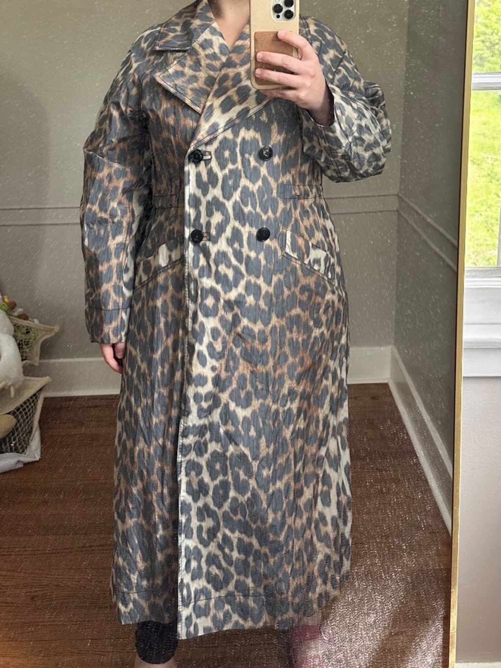 Ganni Leopard Shell Coat - Picture 6 of 6